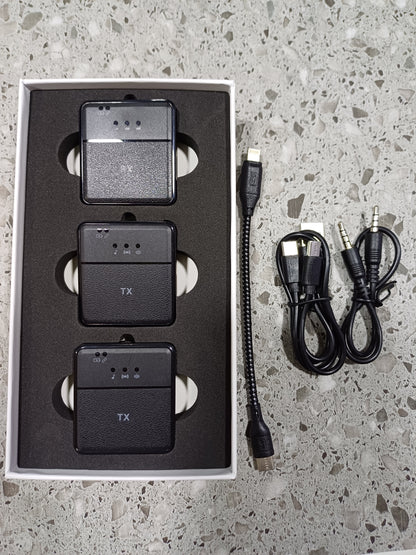 🎤 Micrófono Inalámbrico de Solapa SX9 – Doble Audio