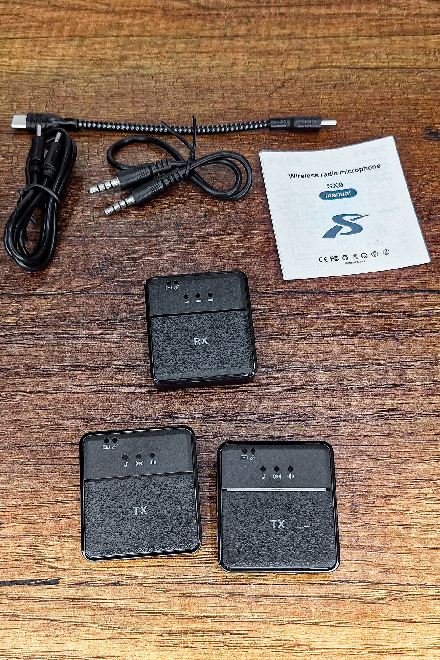 🎤 Micrófono Inalámbrico de Solapa SX9 – Doble Audio