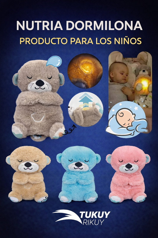 🧸 Nutria Dormilona – Muñeco Relajante para el Descanso y la Calma 👶